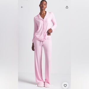 SKIMS Soft Lounge Light Pink Bloom Pajama Set Size Medium NWT